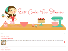 Tablet Screenshot of eatcakefordinner.net